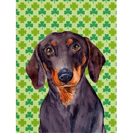 Carolines Treasures Carolines Treasures LH9178CHF Dachshund St. Patricks Day Shamrock Portrait Flag Canvas House Size LH9178CHF
